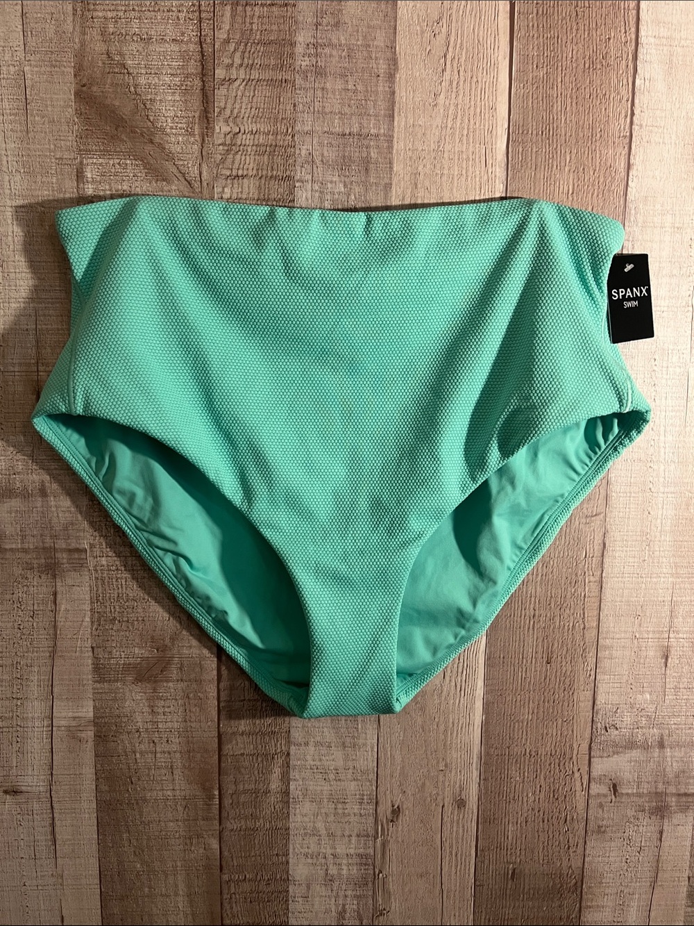 NWT SPANX Pique Hi-Rise Shaping Cheeky Bikini Bottom
